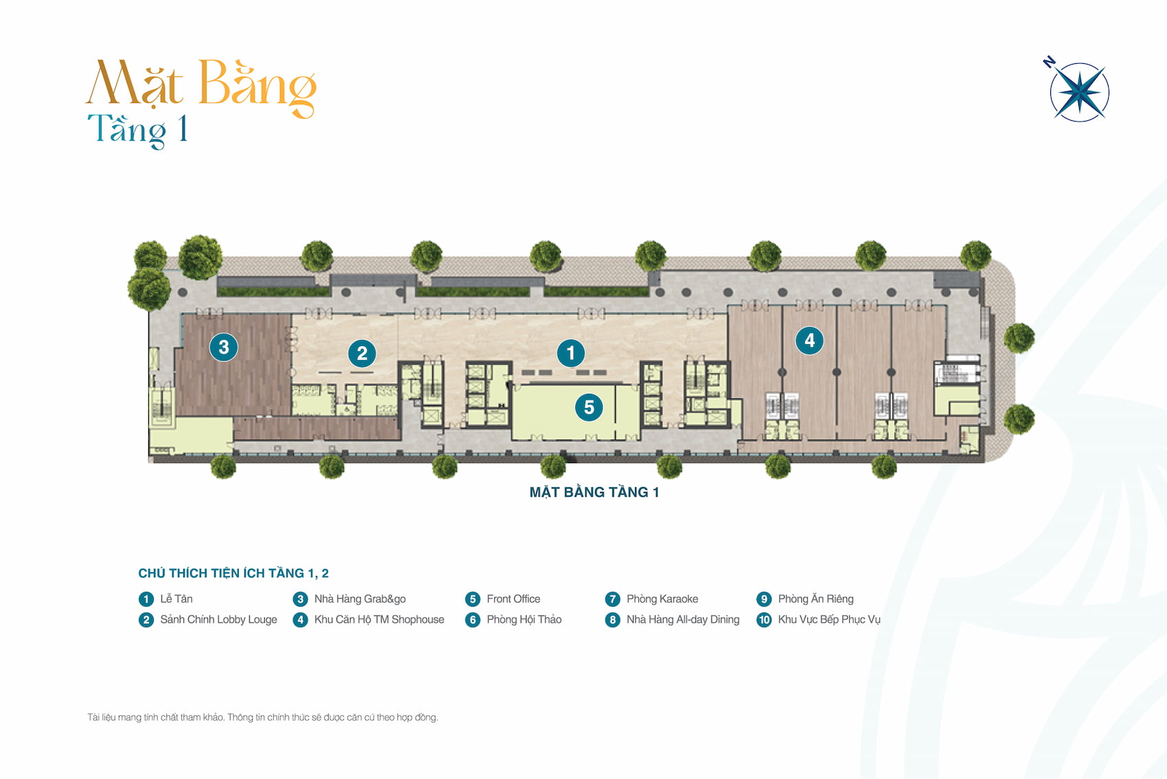 Mặt bằng tầng 1 căn hộ tầng điển hình dự án